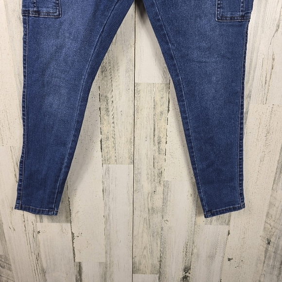 Simplyoung high rise cargo skinny ankle denim jeans women's plus size 14 - Picture 8 of 10